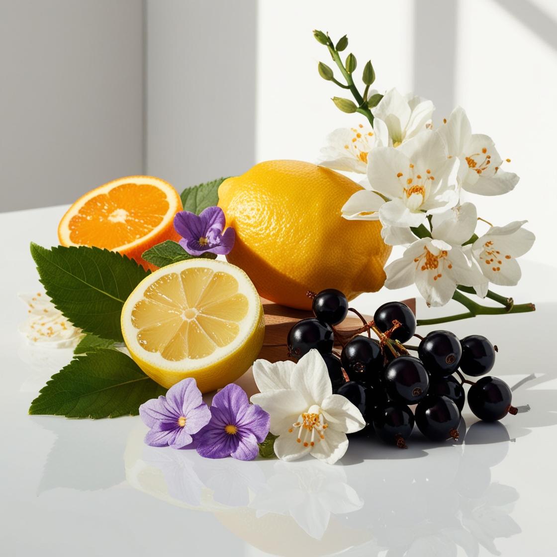 Bergamot, vetiver en viooltje, geurtonen van het equivalente parfum divain.340