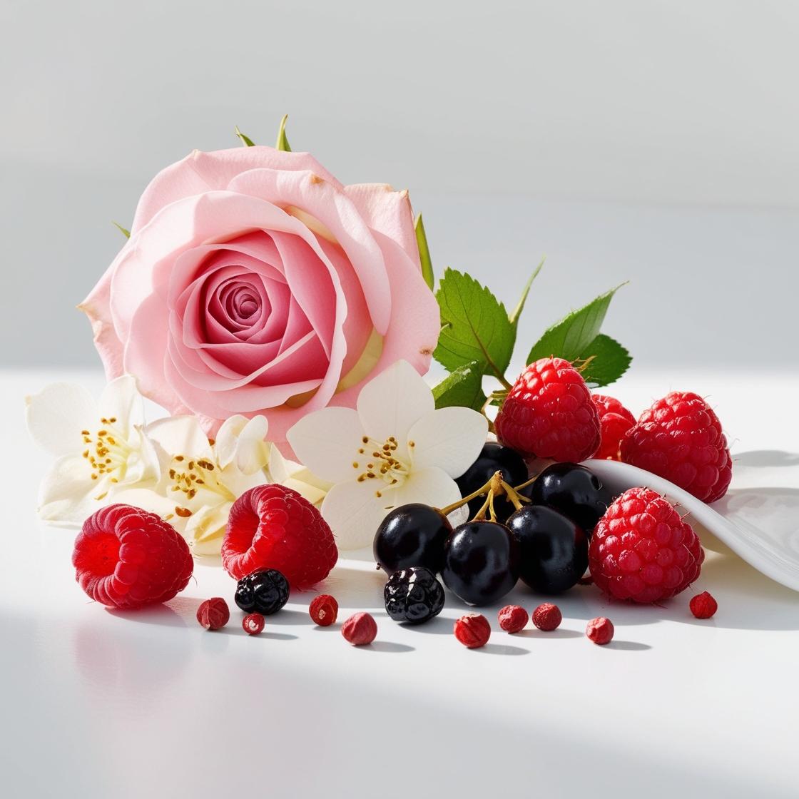 Rose, olfactory notes of the equivalent divain.541 fragrance for women