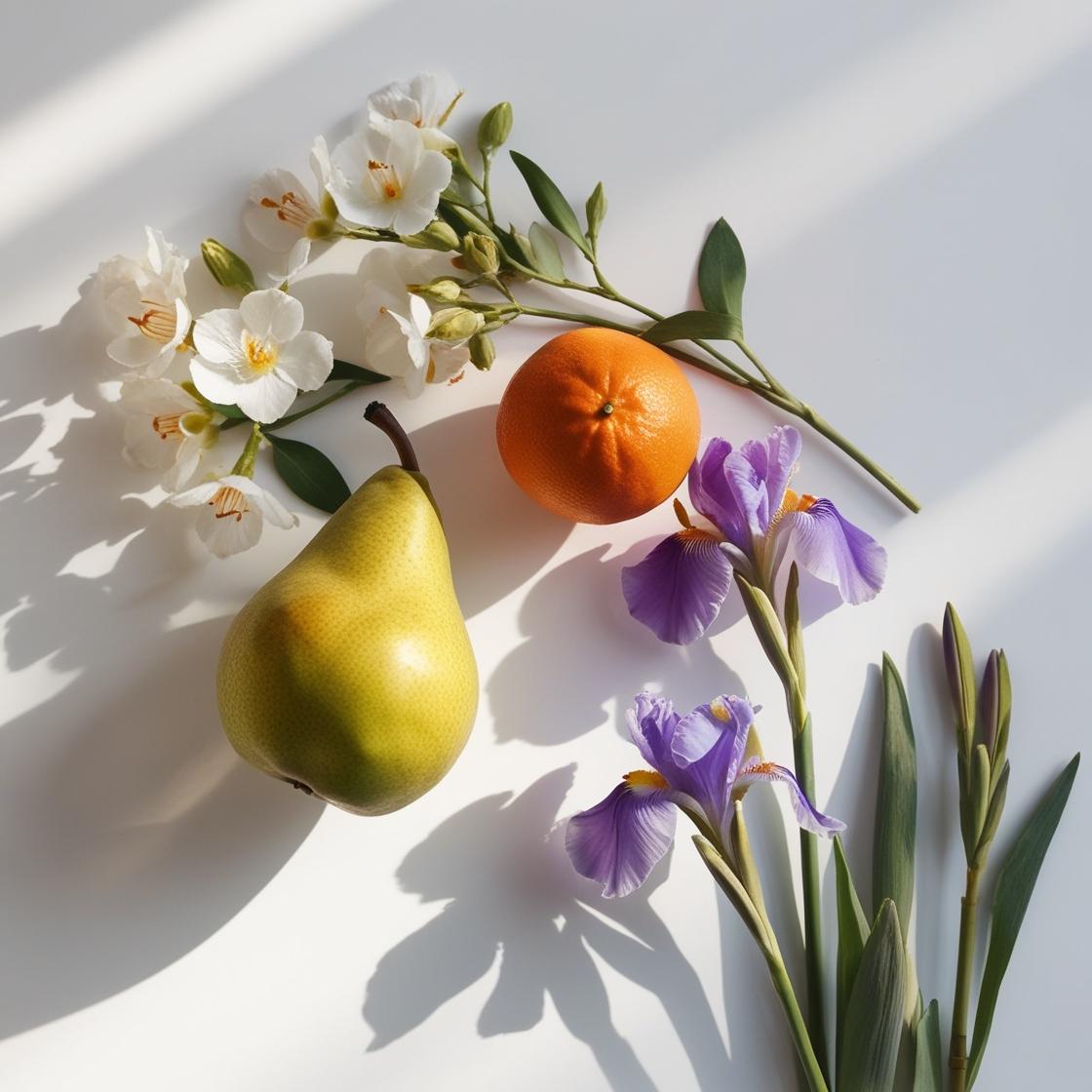 Orange blossom, iris, and orange, olfactory notes of divain.709 fragrance for women