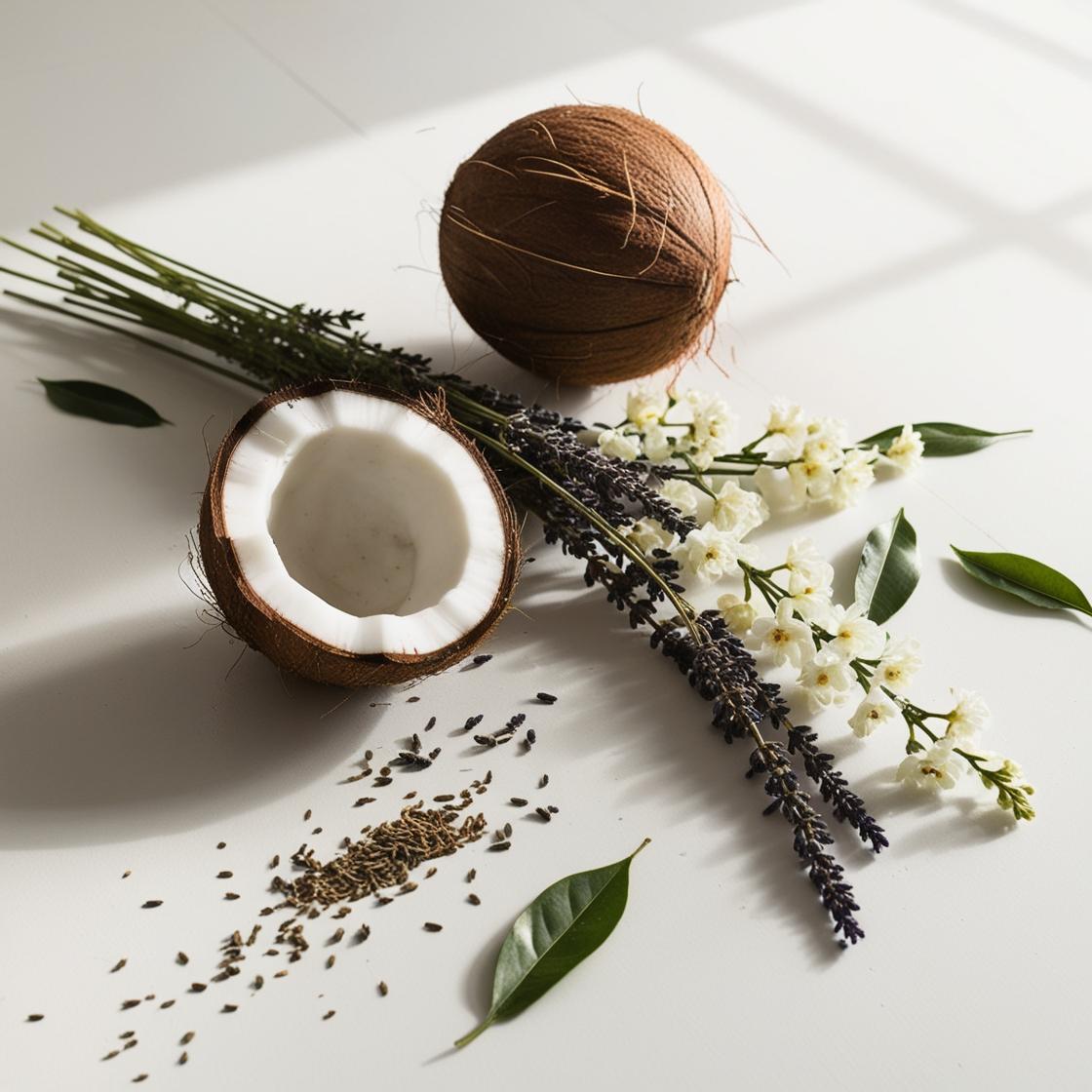Notas olfativas almizcle blanco, bergamota y coco | Perfume divain.746 | divain Parfums