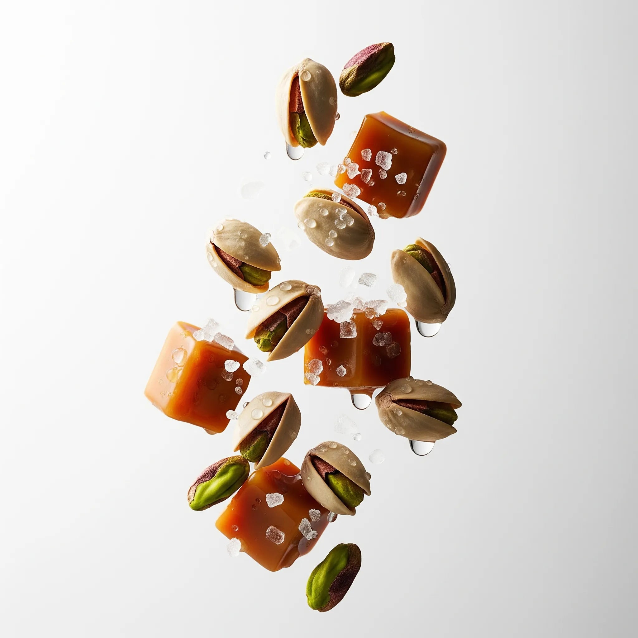 Notas olfativas del perfume de pistacho y caramelo.