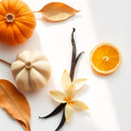 Almizcle y vainilla representando las notas olfativas del perfume.