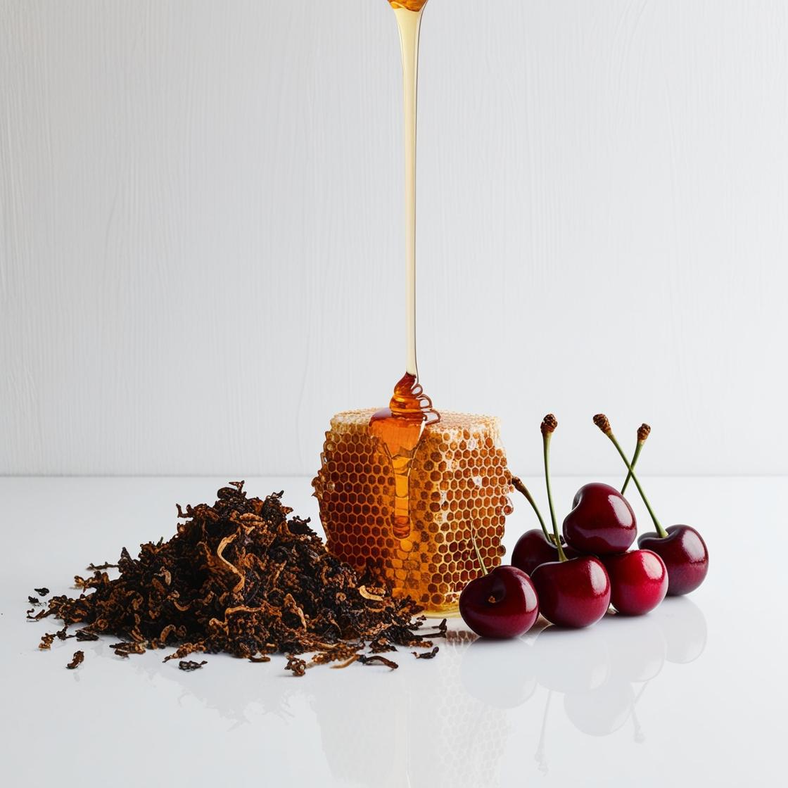 Cereza, dulce y haba tonka, notas olfativas del perfume equivalente divain.909