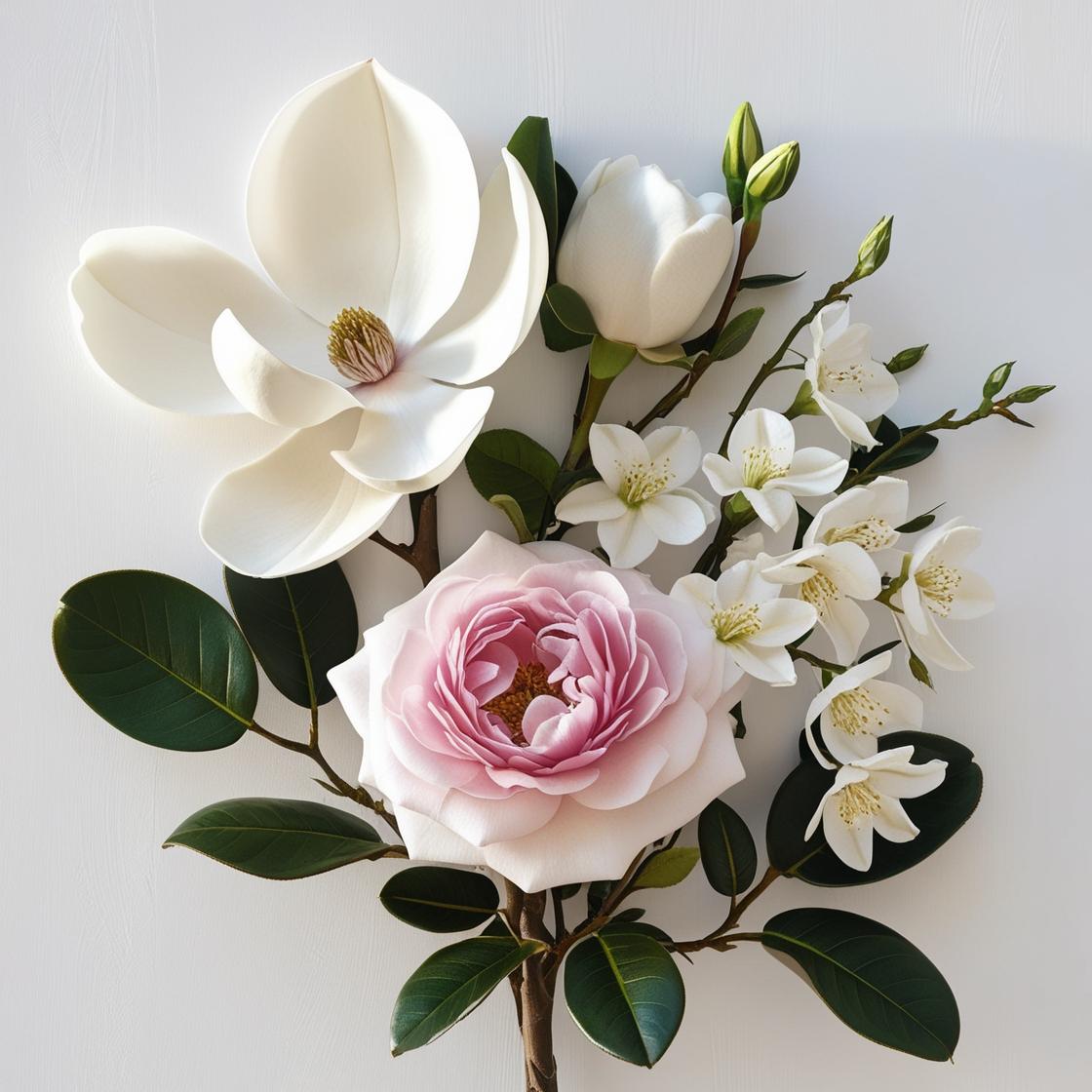 Notas olfativas del perfume con magnolia aterciopelada, peonía suave y un delicado acorde de flores blancas.