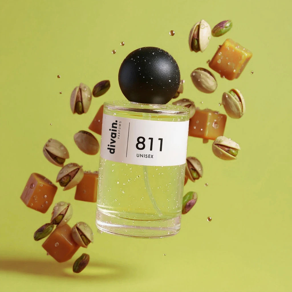 Perfume equivalente unisex divain.Caramel Pistachio | chypre con DivainOriginal y mononotas